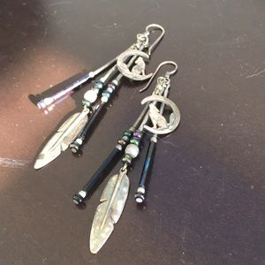 Handmade Sterling Beaded Earrings